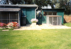 The Cattery from the Garden, family run on the right